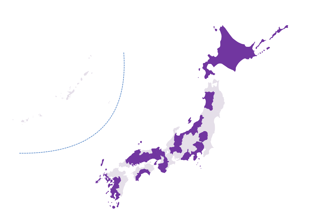 導入地域 日本地図